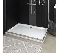 vidaXL Receveur de Douche Base de Douche Bac de Douche Salle de Bain Toilette Salle d’Eau Maison Intérieur Rectangulaire ABS 148910 Blanc G