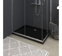 vidaXL Receveur de Douche Base de Douche Bac de Douche Salle de Bain Toilette Salle d’Eau Maison Intérieur Rectangulaire ABS 148915 Noir G