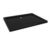 vidaXL Receveur de douche rectangulaire ABS noir 80x100 cm
