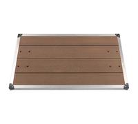 vidaXL Receveur de Douche Extérieur Bac à Douche de Jardin Receveur de Douche de Terrasse Piscine WPC Acier Inoxydable 110x62 cm Marron
