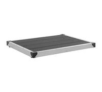 vidaXL Receveur de douche extérieur WPC Inox 80 x 62 cm Gris