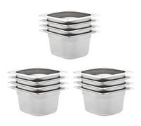 vidaXL Récipients Gastronorm GN 1/6 12 pièces Acier inoxydable 100 mm Empilable