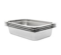 Vidaxl Récipients Gastronorm 4 Pcs Gn 1/1 100 Mm Acier Inoxydable