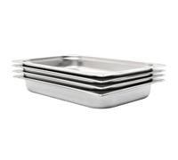 Vidaxl Récipients Gastronorm 4 Pcs Gn 1/1 65 Mm Acier Inoxydable