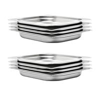 Vidaxl Récipients Gastronorm 8 Pcs Gn 1/2 40 Mm Acier Inoxydable