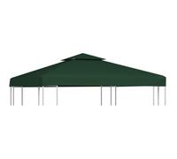 vidaXL Recouvrement de remplacement d'auvent 310 g/m² 3 x 3 m Vert