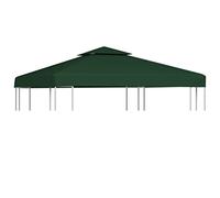 vidaXL Recouvrement de Remplacement d'auvent 310 g/m² 3 x 3 m Vert