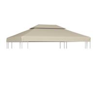 Vidaxl Recouvrement De Remplacement D'auvent 310 G/M² 3 X 4 M Beige Beige