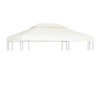 Vidaxl Recouvrement De Remplacement D'auvent 310 G/M² 3x4m Blanc Crème Blanc