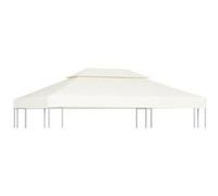 vidaXL Recouvrement de remplacement d'auvent 310 g/m² 3x4m Blanc crème Blanc G
