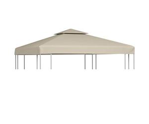 vidaXL Recouvrement de Remplacement d'auvent 310 g/m² Beige 3x3 m