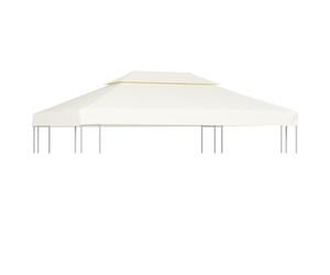 vidaXL Recouvrement de Remplacement d'auvent 310 g/m² Blanc crème 3x4m