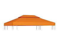 vidaXL Toile de remplacement de belvédère 310 g/m² 3x4 m Orange