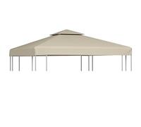 vidaXL Recouvrement de remplacement d'auvent 310 g/m² 3 x 3 m Beige 40875