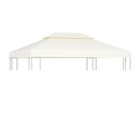 vidaXL Recouvrement de remplacement d'auvent 310 g/m² 3x4m Blanc crème 40880