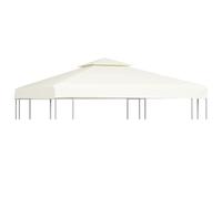 vidaXL Recouvrement de remplacement d'auvent 310 g/m² 3x3m Blanc crème