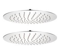 Pomme de douche plongeante 2 pcs Acier inoxydable Ø 25 cm