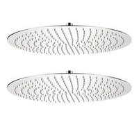 Pomme de douche plongeante 2 pcs Acier inoxydable Ø 50 cm