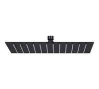 vidaXL Regendouchekop rechthoekig 30x20 cm roestvrij staal zwart147700 Noir G
