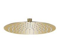 Regendouchekop rond 25 cm roestvrij staal goudkleurig147704