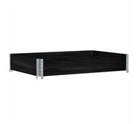vidaXL Rehausse de palette noire 120x80 cm pin massif