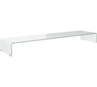 vidaXL Rehausse TV/moniteur en verre vert 120x30x13 cm