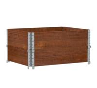 vidaXL Rehausses de palettes 2 pcs. Marron 80x60 cm pin massif