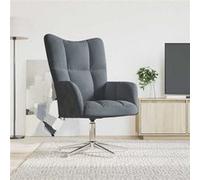 Relaxstoel fluweel donkergrijs328118