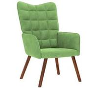 vidaXL Fauteuil relax vert clair velours