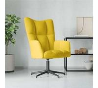 vidaXL Chaise de relaxation Jaune moutarde Velours