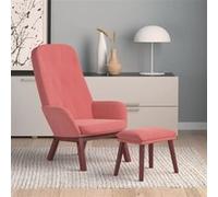 vidaXL Relaxstoel met voetenbank fluweel roze3097660 Rose G