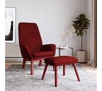 vidaXL Relaxstoel met voetenbank stof wijnrood3097879 G