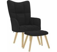 Chaise de relaxation avec repose-pied Crème Tissu chaise fauteuil relax vidaXL