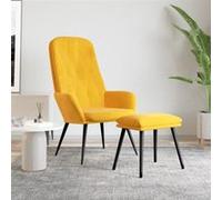 vidaXL Relaxstoel met voetenbank velours mosterdjaune Jaune G