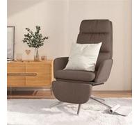 Relaxstoel met voetensteun stof taupe3097533