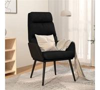 Vidaxl Chaise De Relaxation Noir Tissu Noir