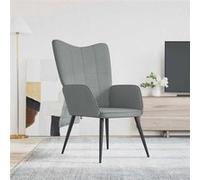 vidaXL Relaxstoel tissu gris clair Gris G