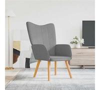 vidaXL Chaise de relaxation Gris clair Tissu