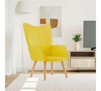 Relaxstoel tissu mosterdjaune