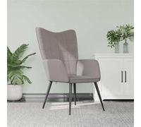 Vidaxl Chaise De Relaxation Taupe Tissu Gris
