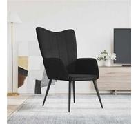 vidaXL Relaxstoel tissunoir Noir G