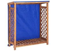 vidaXL Remise à Bois de Chauffage 105x38x115 cm Bois d'acacia Solide