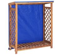 vidaXL Remise ¿¿ bois de chauffage 105x38x115 cm Bois d'acacia solide