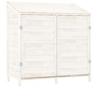 152183 vidaXL Remise de jardin Blanc 102x52x112 cm Bois de sapin solide