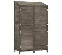 vidaXL Remise de Jardin Abri de Jardin Hangar de Stockage Remise à Outils à Articles Ménagers Extérieur Anthracite 102x52x174,5cm Bois de Sapin Solide