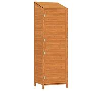 vidaXL Remise de Jardin Abri de Jardin Hangar de Stockage Remise à Outils à Articles Ménagers Extérieur Marron 55x52x174,5 cm Bois de Sapin Solide