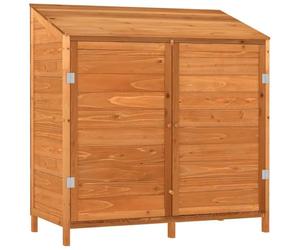 vidaXL Remise de Jardin Abri de Jardin Hangar de Stockage Remise à Outils à Articles Ménagers Extérieur Marron 102x52x112 cm Bois de Sapin Solide