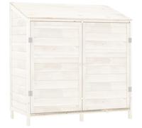 Vidaxl Remise De Jardin Blanc 102x52x112 Cm Bois De Sapin Solide Blanc