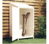 vidaXL Remise de jardin Blanc 55x52x112 cm Bois de sapin solide 152179