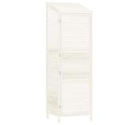 vidaXL Remise de jardin blanche 55×52×174,5 cm bois de sapin solide